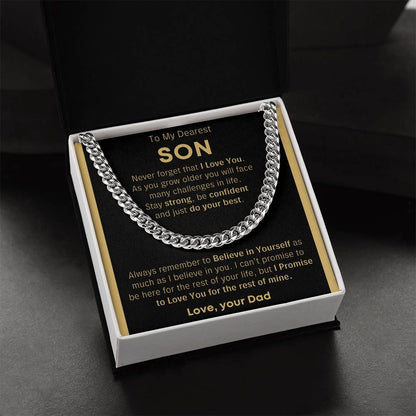 To My Son Just Do Your Best - Cuban Link Chain - Cld9