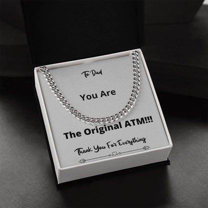The Original Atm Cuban Chain Necklace Gift For Men Birthday Fathers Day Christmas Present Cuban Link Chain