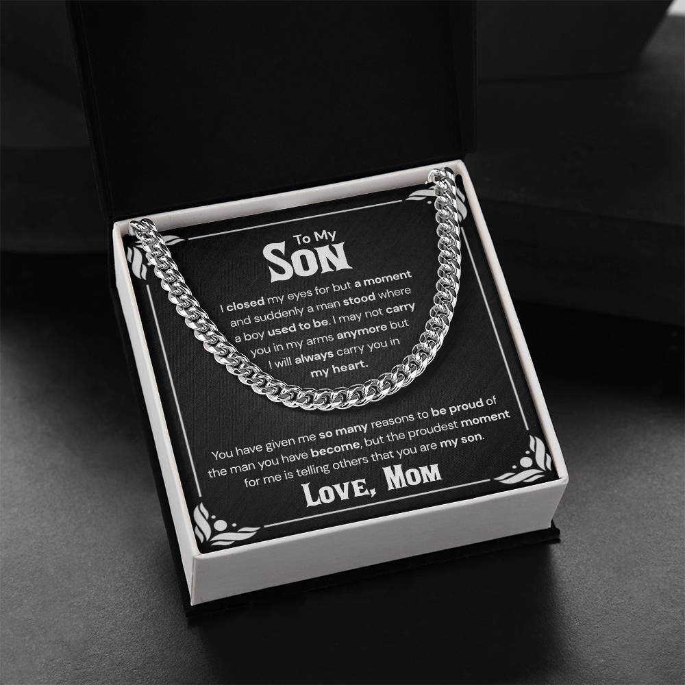 To My Son - So Many Reasons - Cuban Link Chain