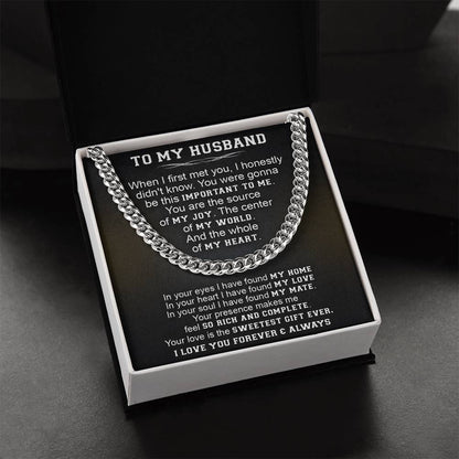Gift For Husband - My World - Cuban Link Cuban Link Chain