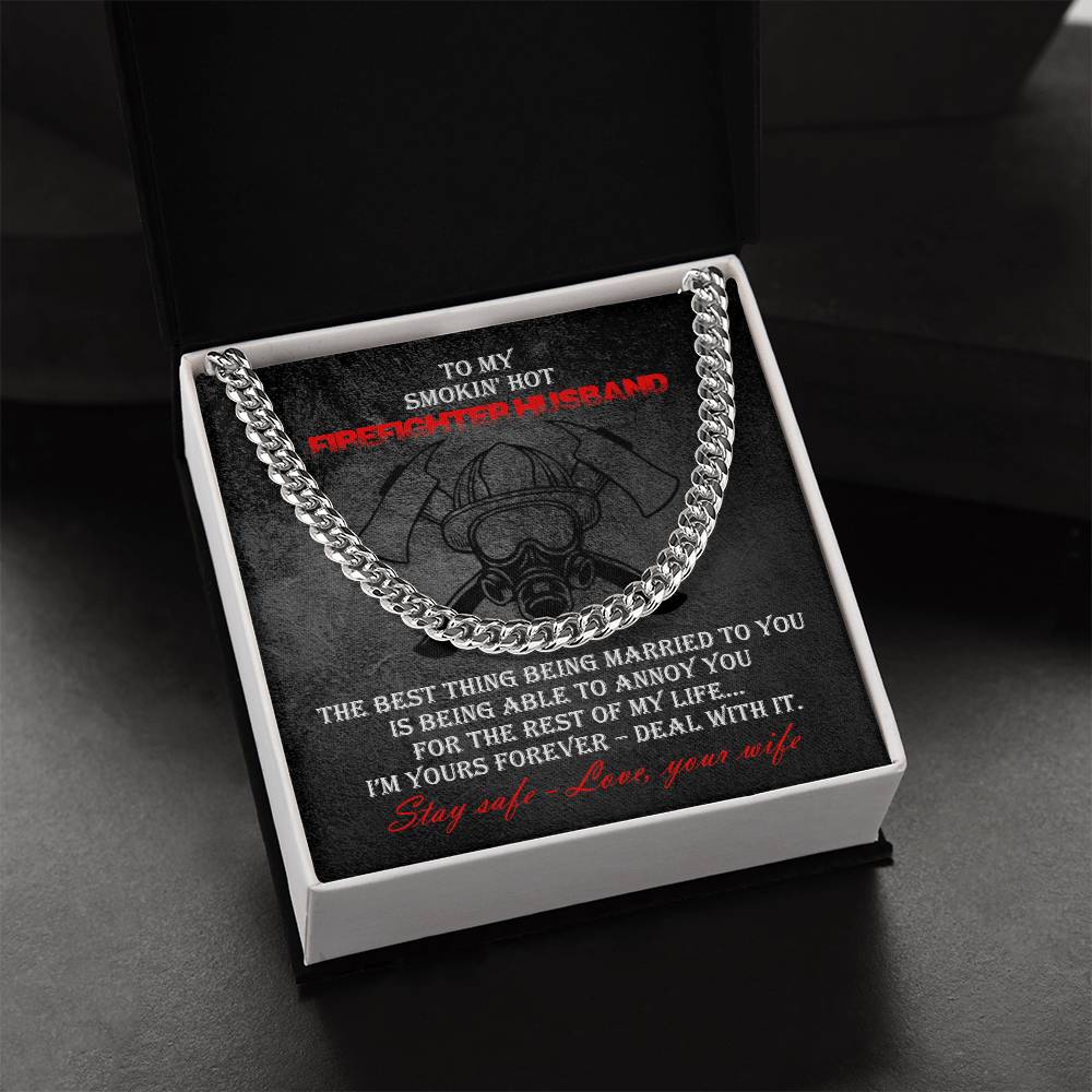 Firefighter Heavy Durable Cuban Chain Necklace Cuban Link Chain