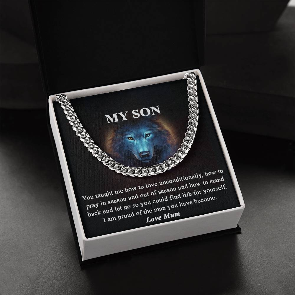 To My Son ?Cuban Link Chain ?Unconditional Love