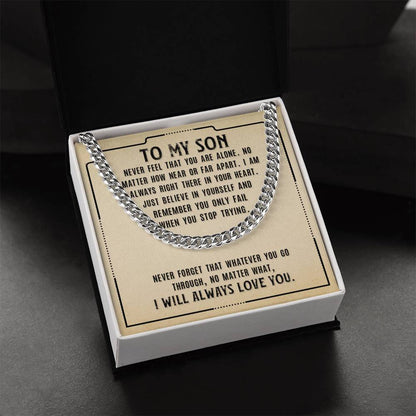Gift For Son - Cuban Link Chain Necklace - Trending Now