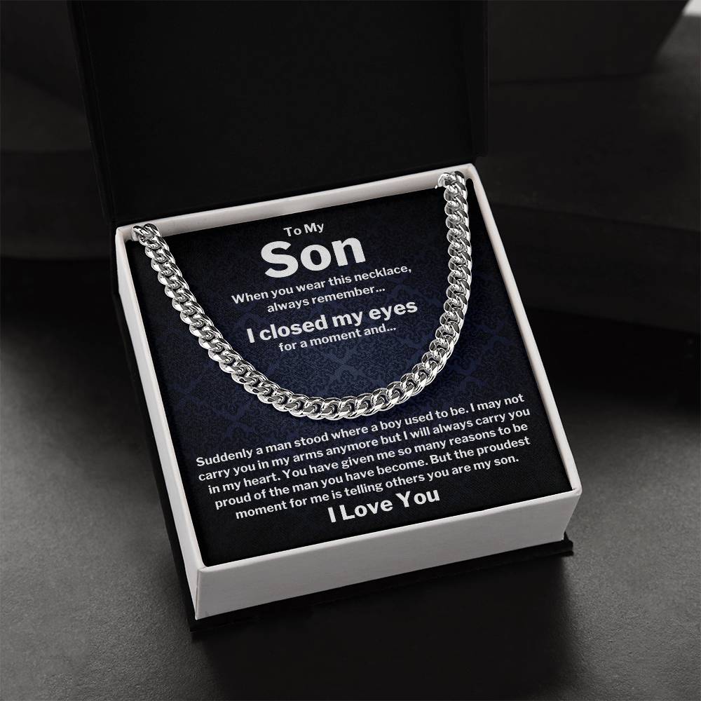 To My Son - Cuban Link Chain
