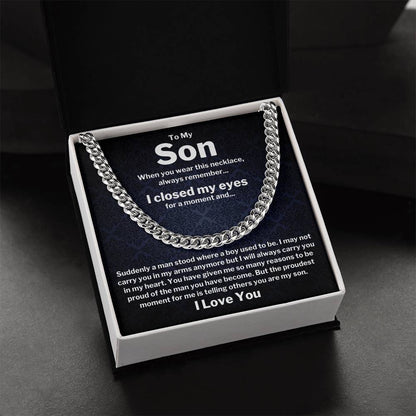 To My Son - Cuban Link Chain
