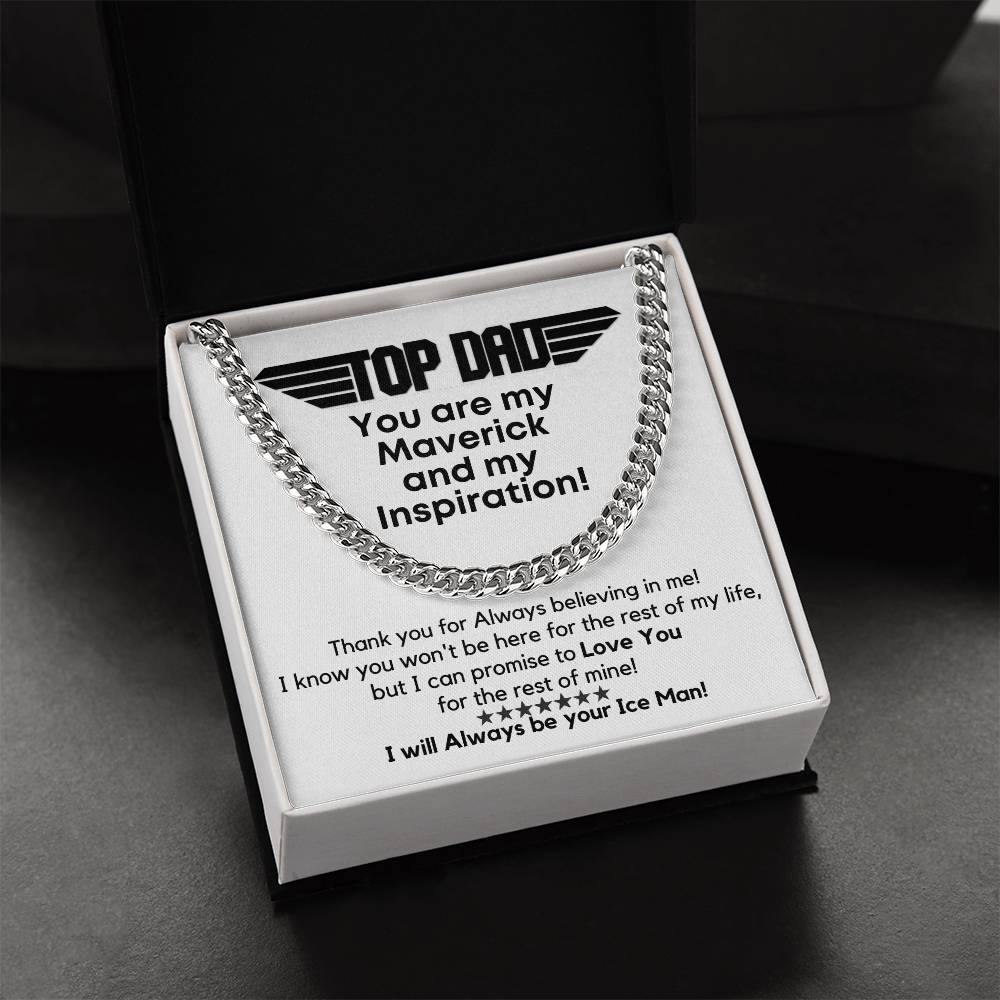 Top Dad - My Maverick! Link Chain Gift Cuban Link Chain