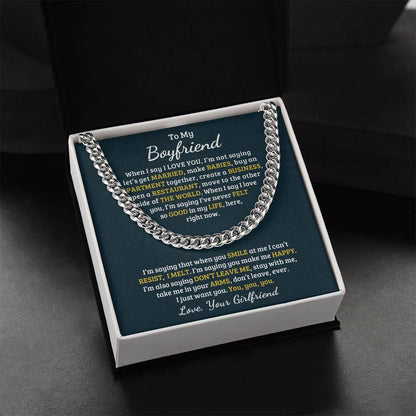 Valentine's Day Gift For Boyfriend Cuban Link Chain
