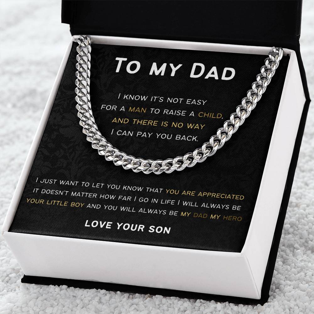 Cuban Link Chain Gift For Dad.