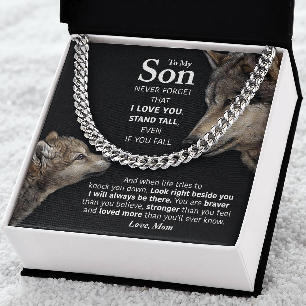 My Son - Stand Tall Cuban Link Chain