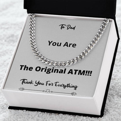 The Original Atm Cuban Chain Necklace Gift For Men Birthday Fathers Day Christmas Present Cuban Link Chain