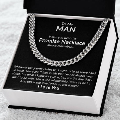 Promise Necklace Cuban Link Chain