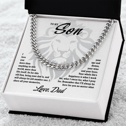 To My Son - Love Dad Cuban Link Chain