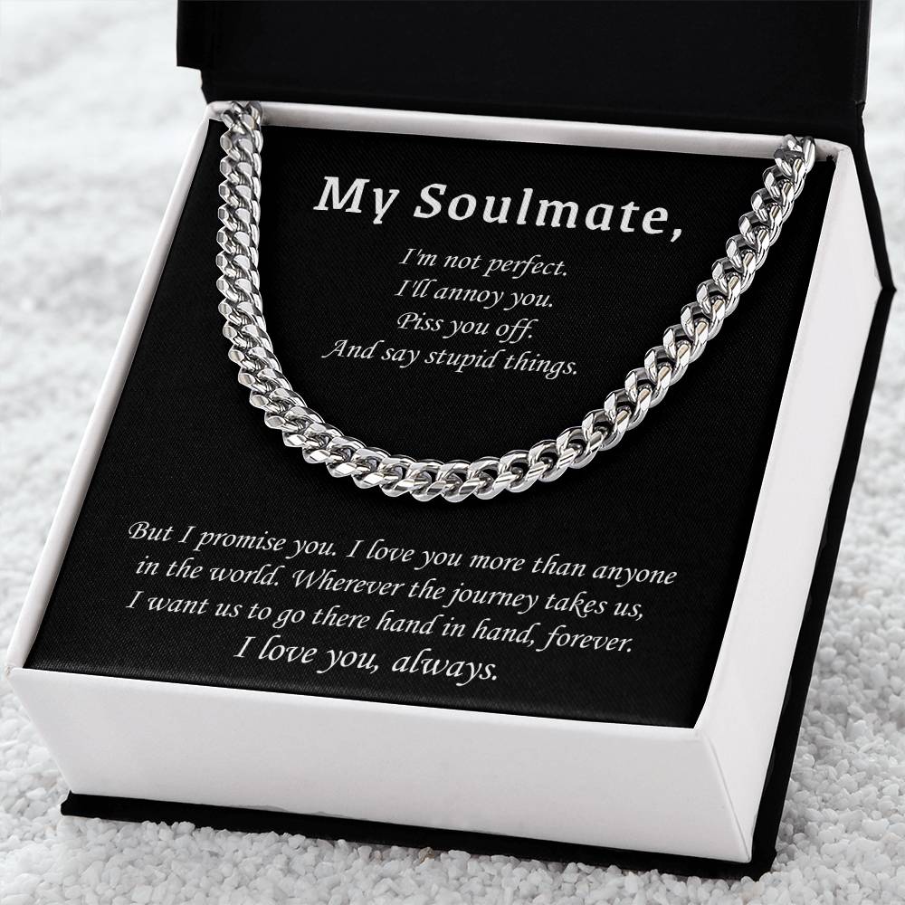 Cuban Link Chain Necklace For Him - I Love You More Than Anyone In The World