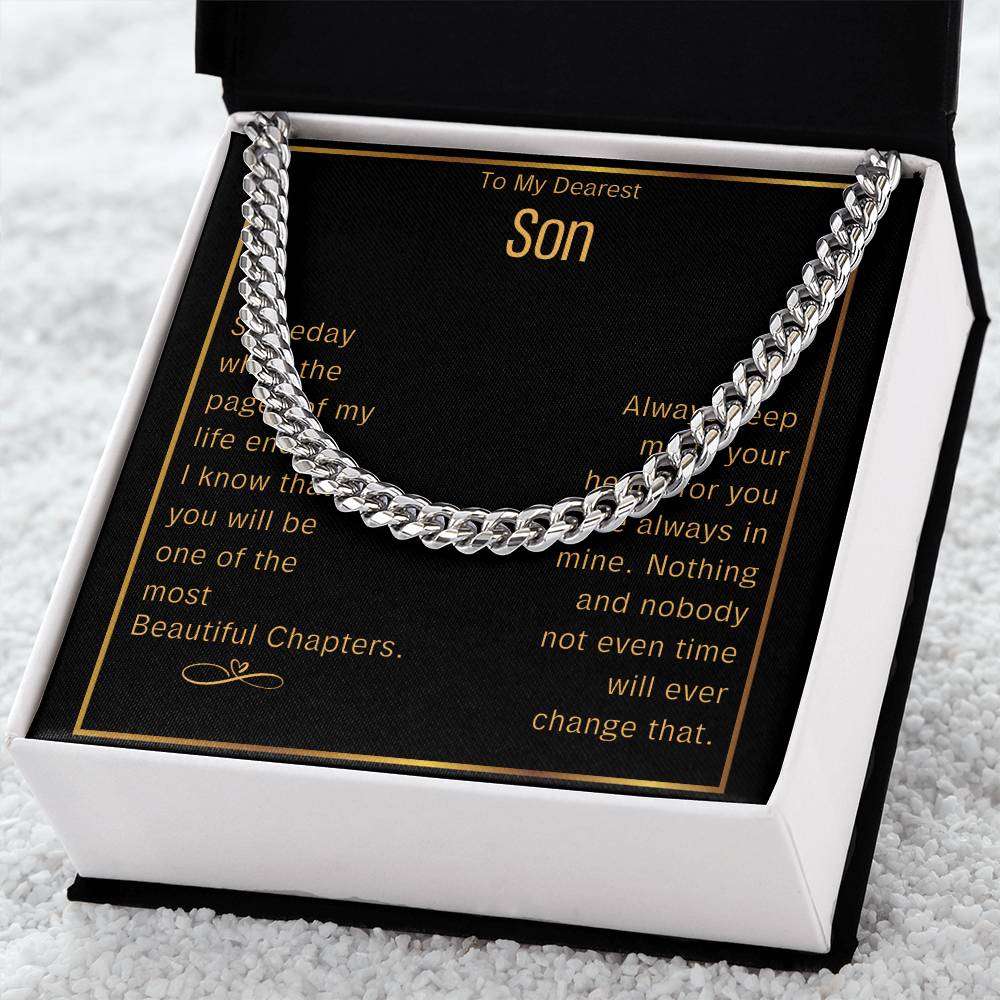 To My Son Gift From Mom  Christmas Gift For Son From Mom  Son Cuban Link Chain Necklace  Sentimental Meaningful Gifts