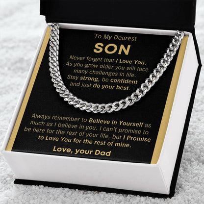 To My Son Just Do Your Best - Cuban Link Chain - Cld9