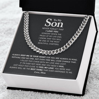 My Son - Keep Me In Your Heart - Cuban Link Chain