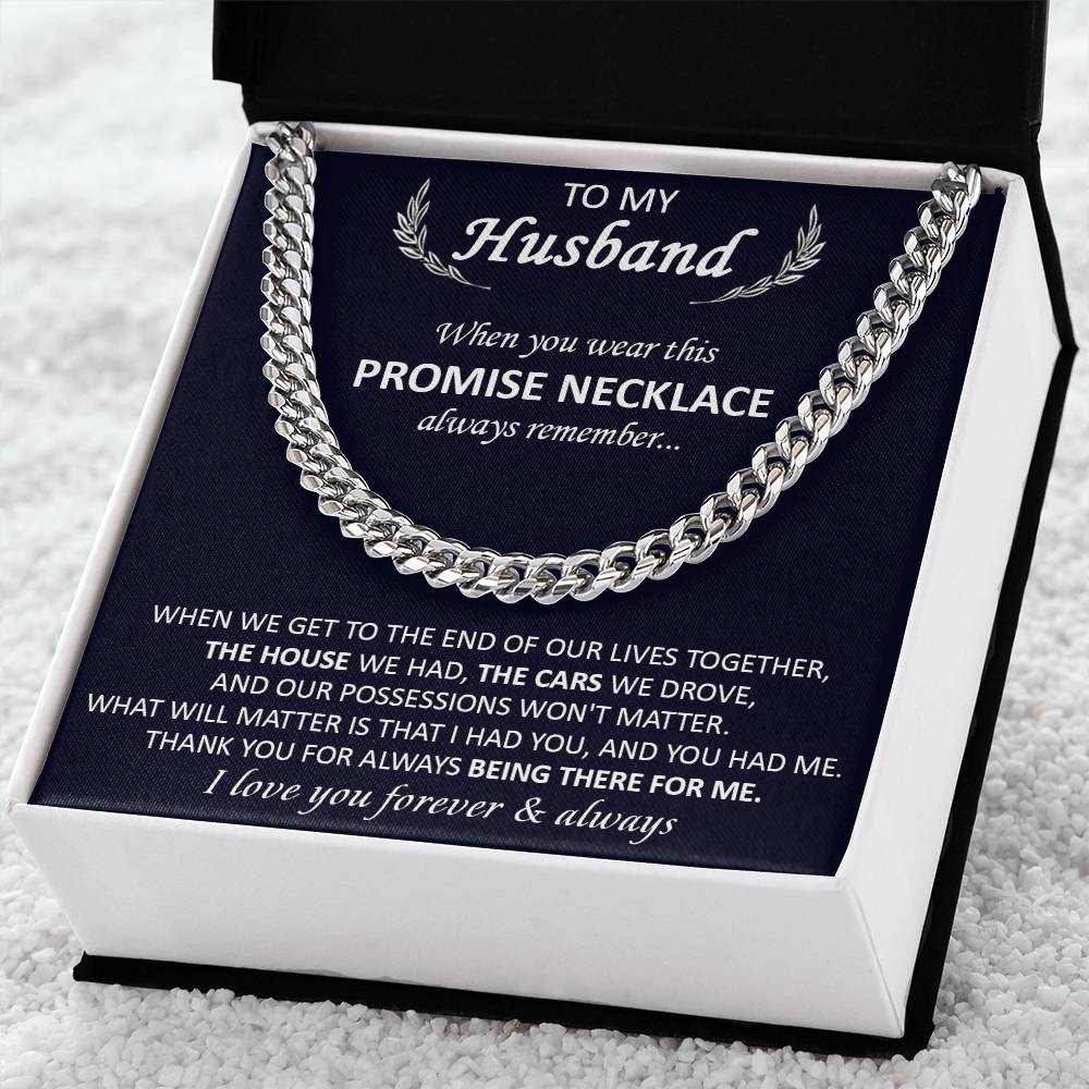 Gift For Husband - Be There - Cuban Cuban Link Chain