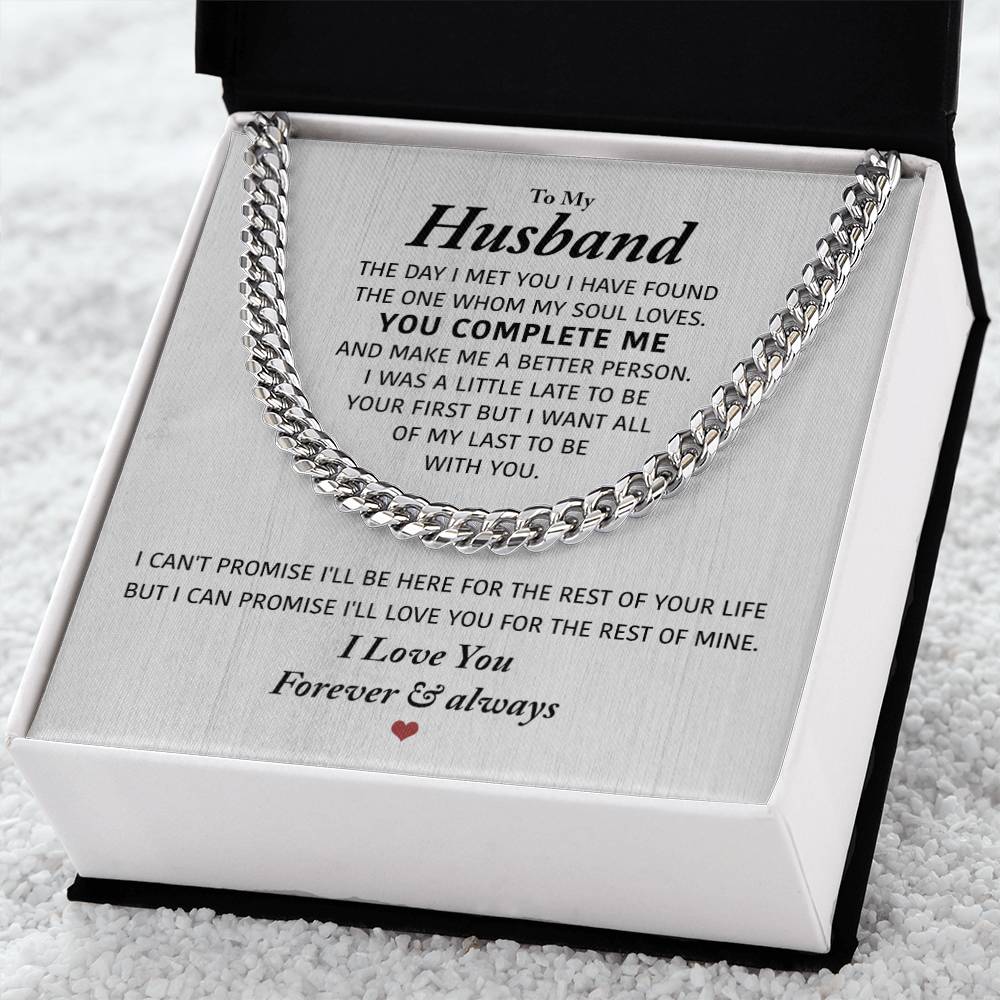 Perfect Gift For Husband Cuban Link Chain