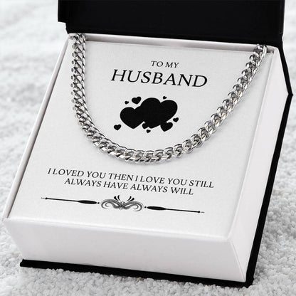 I Love You Then Cuban Link Chain Necklace