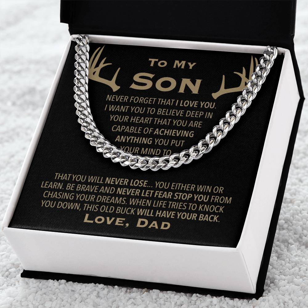 Son Got Your Back Link Chain Necklace Cuban Link Chain
