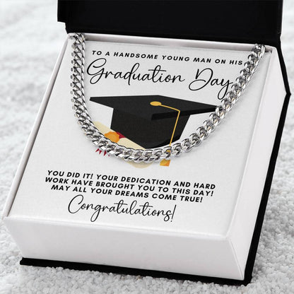 Graduation Gift Necklace  Graduation Gift For Him  College Graduation  High School  Senior Graduation  Class Of 2022 Cuban Link Chain