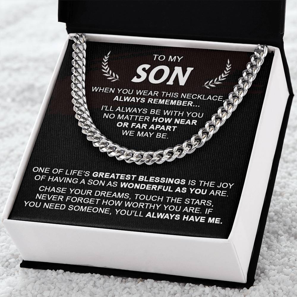Gift For Son - Be With You - Cuban Cuban Link Chain