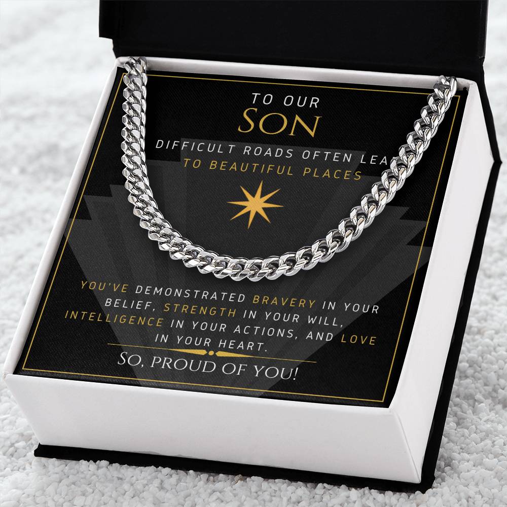Gift For Son From Mom Cuban Link Chain Gold Link Chain Father Son Gift Son Christmas Gift Birthday Son Gift Son Gift P