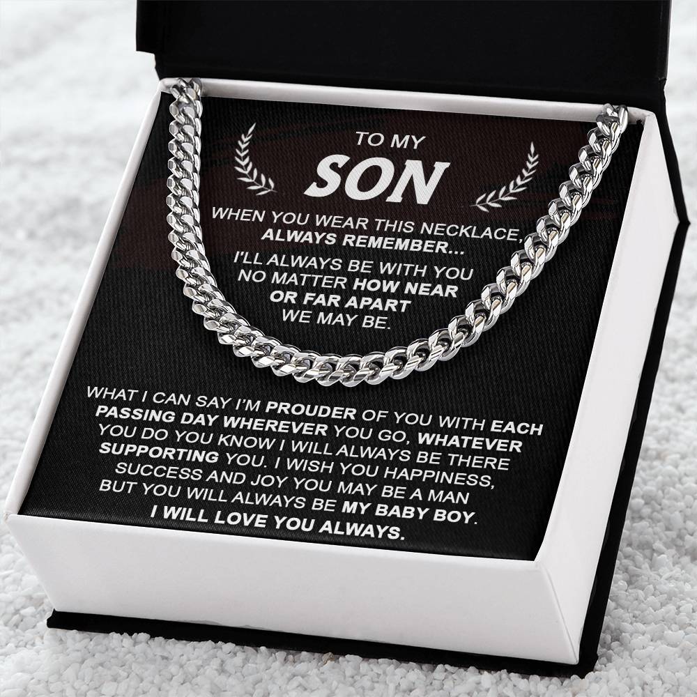 Gift For Son - Each Passing Day - Cuban Cuban Link Chain