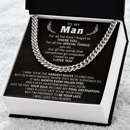 Gift For Your Man - The Hardest Route - Cuban Cuban Link Chain