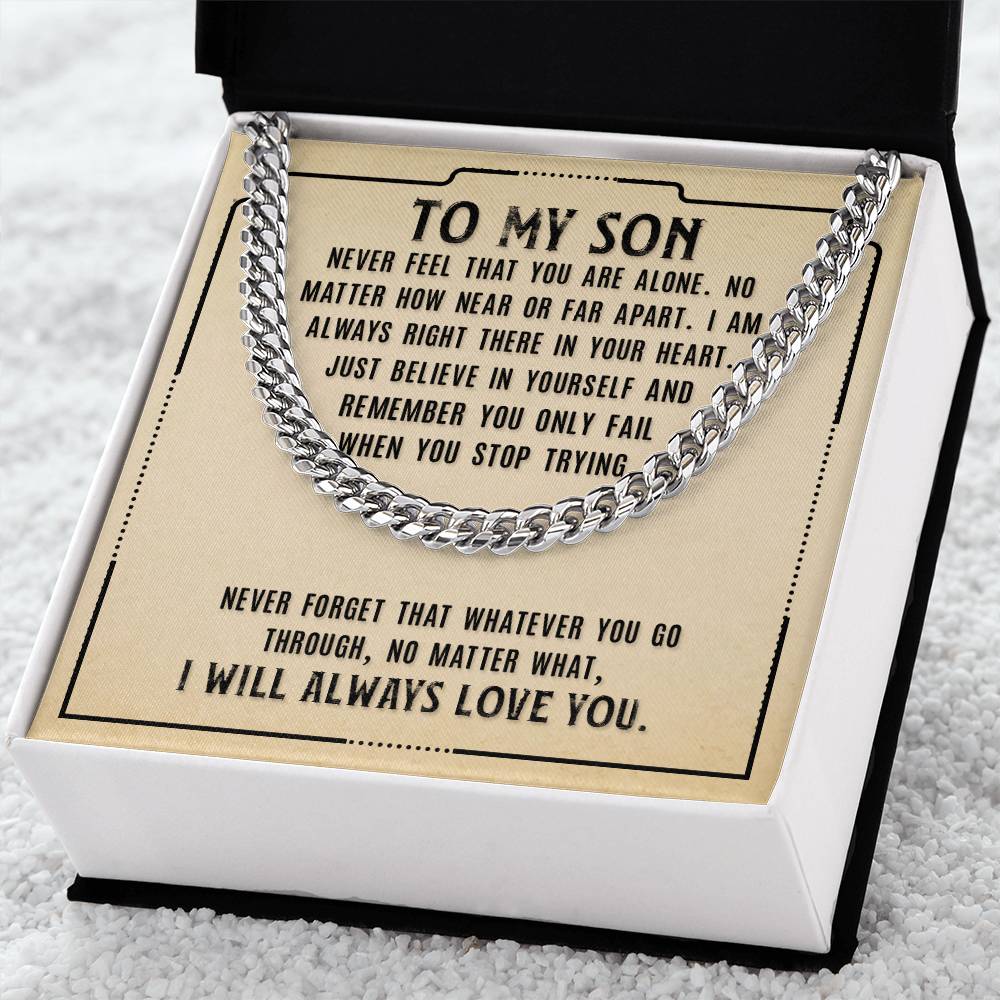 To My Son  ?? ??  Cuban Link Chain Necklace