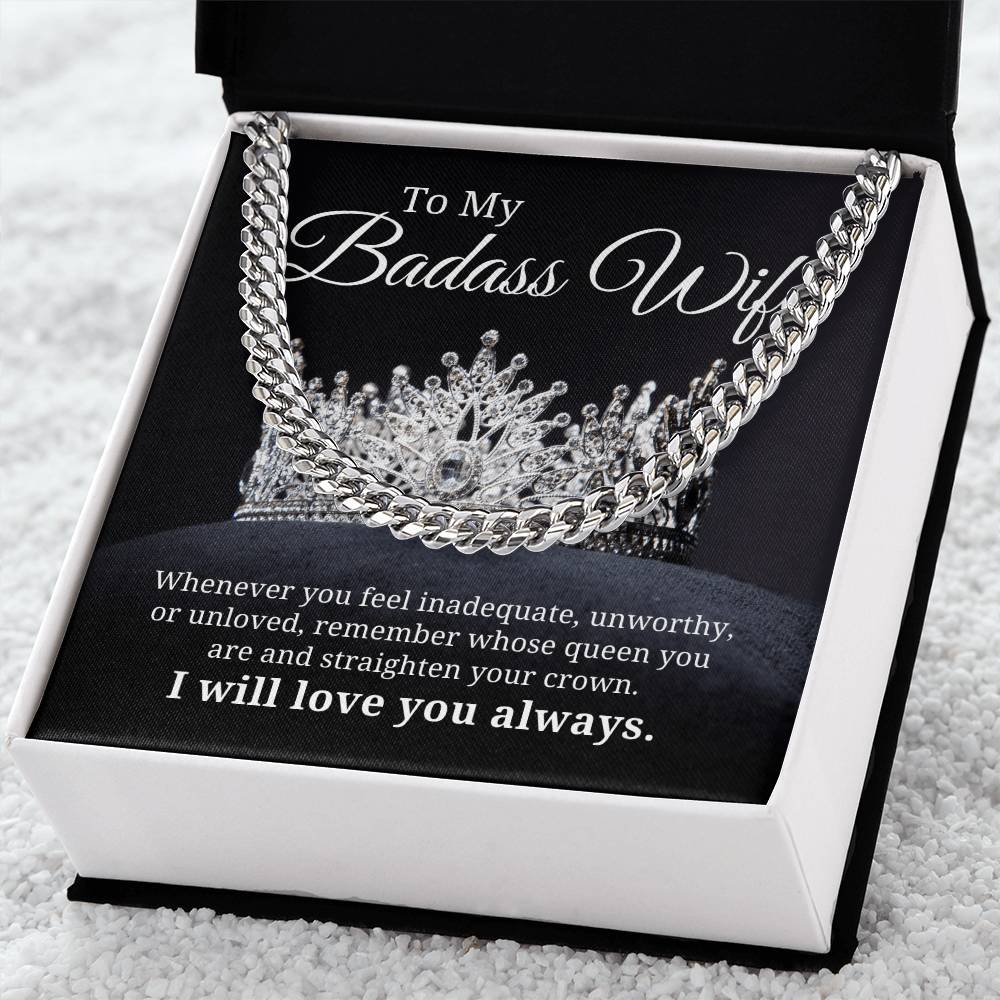 Remember Whose Queen You Are - Cuban Link Chain Necklace