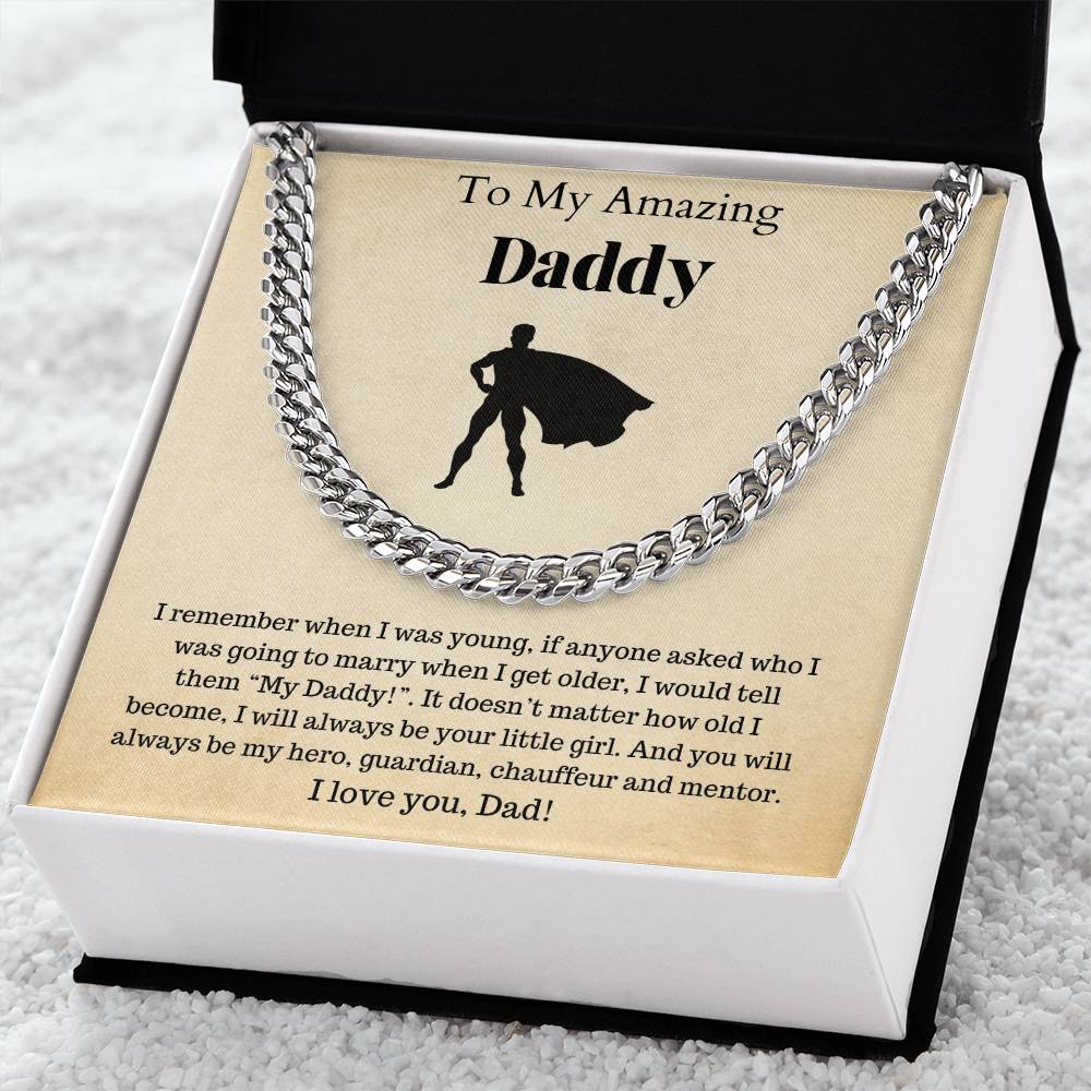 Fathers Day Gift Dad Gift Gifts For Dad Father&#39;S Day Gift For Dad Birthday Gift For Dad I Love You Dad Cuban Link Chain