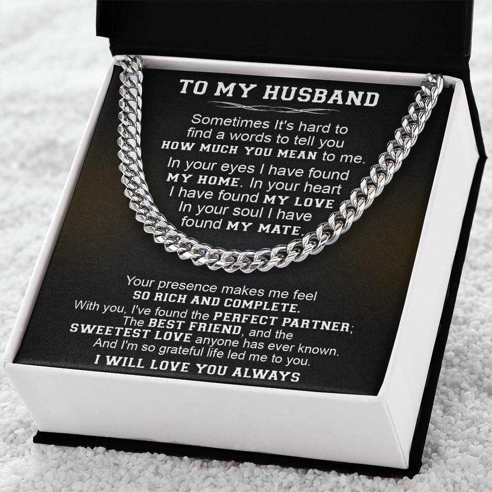 Gift For Husband - The Perfect Partner - Cuban Link Cuban Link Chain