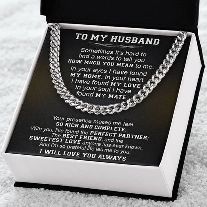 Gift For Husband - The Perfect Partner - Cuban Link Cuban Link Chain
