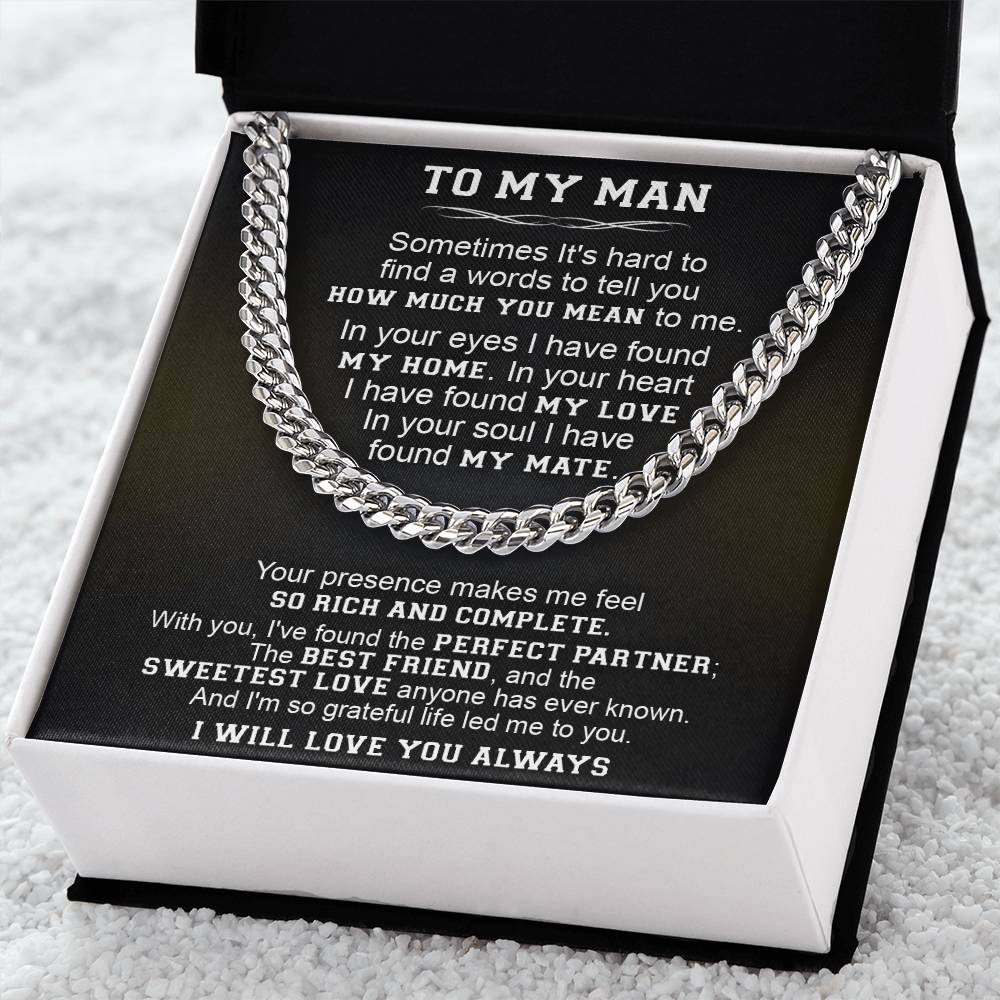 Gift For Your Man - The Perfect Partner - Cuban Link Cuban Link Chain