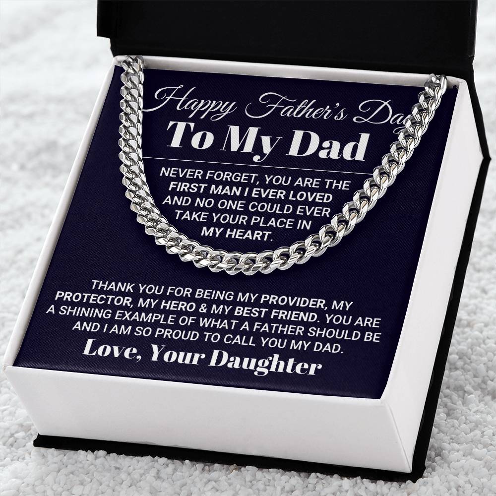 My Everything Father's Day Necklace Cuban Link Chain