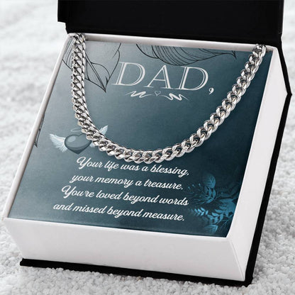 Love Dad Cuban Link Chain