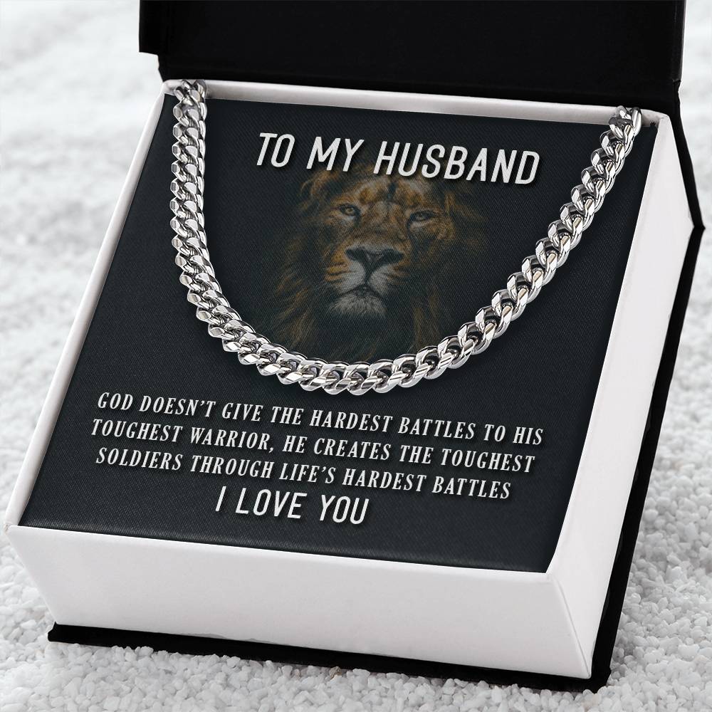 To My Husband - The Impressive Cuban Link Chain Necklace