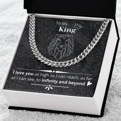 Necklace Gift For Husband Boyfriend Happy New Year Gift Cuban Link Chain