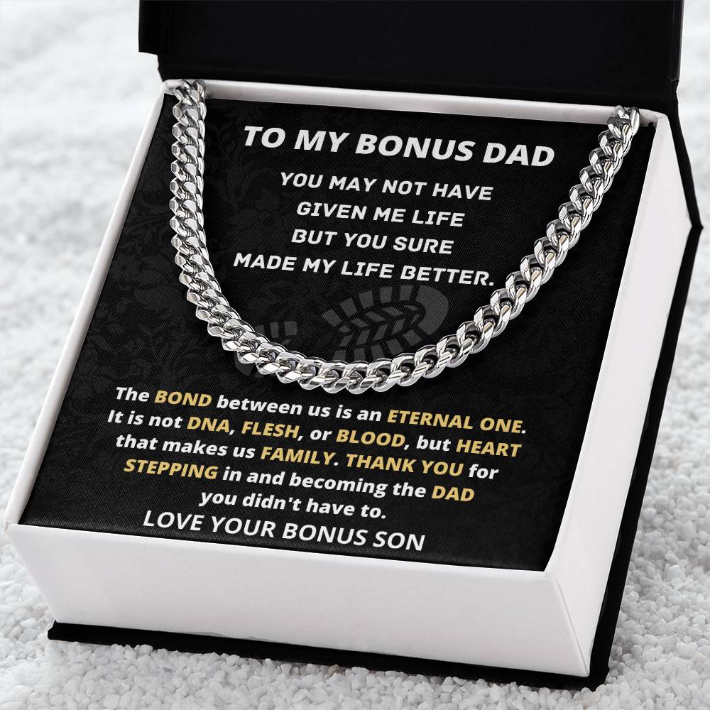 Cuban Link Chain Gift For Bonus Dad