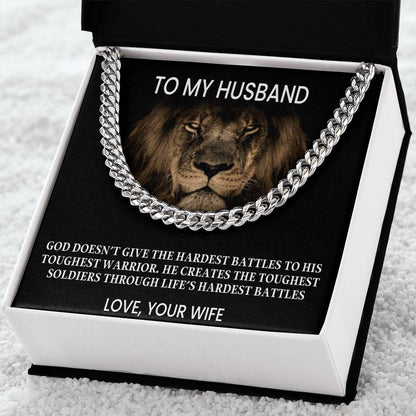 To My Husband - Love Your Wife Cuban Link Chain