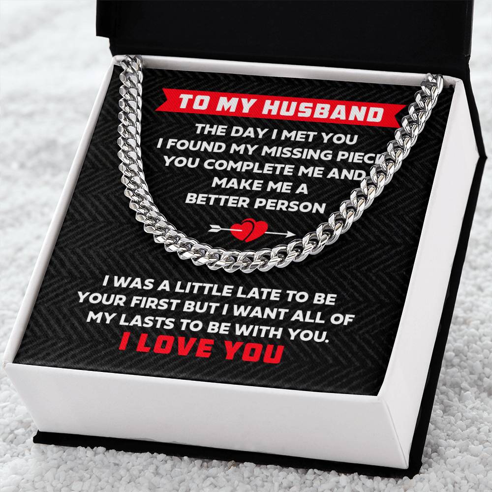 To My Husband - Cuban Link Chain
