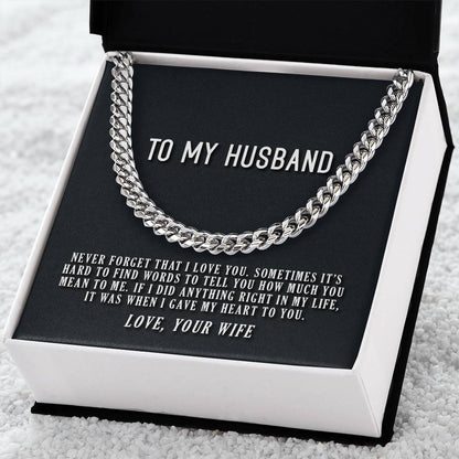 My Heart To You Cuban Link Chain