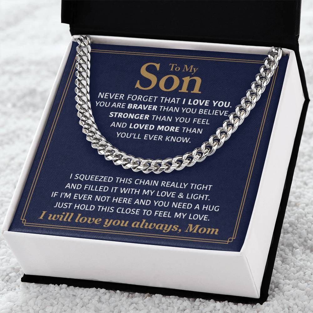 Perfect Gift For Son Cuban Link Chain