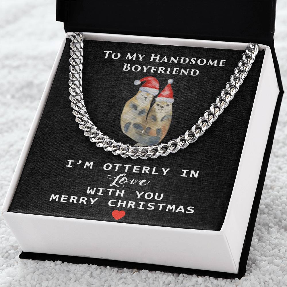 To My Handsome Boyfriend - Luxury Valentine's Day Gifts Cuban Link Chain