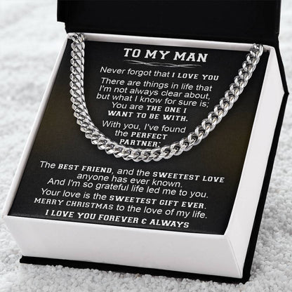 Gift For Your Man - Clear About - Cuban Link Cuban Link Chain