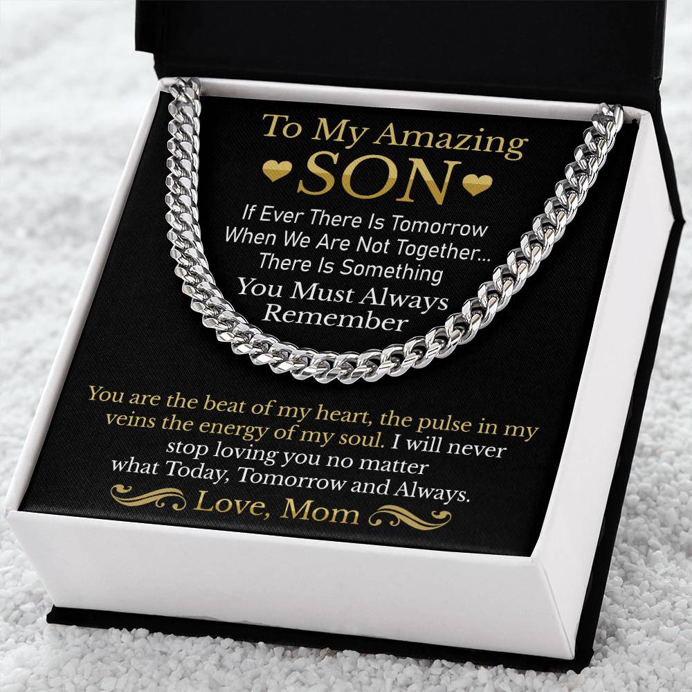 To My Amazing Son - Cuban Link Chain Necklace
