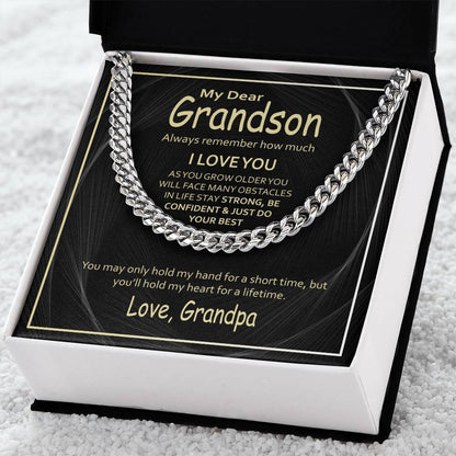 Sentimental Grandson Gifts From Grandpa Grandson Cuban Chain Necklace Grandpa To Grandson Gifts Gifts For Grandson Cuban Link Chain