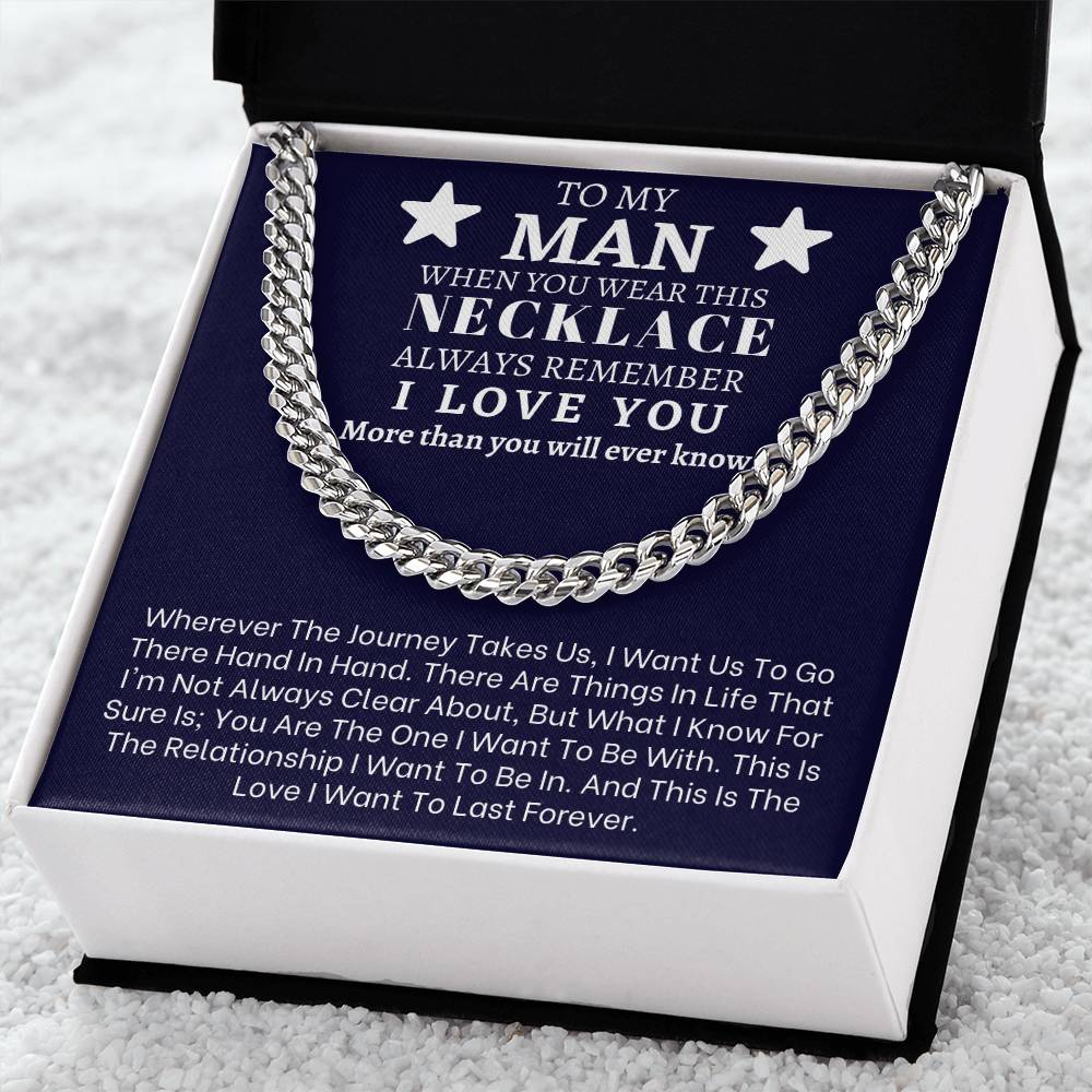 To My Man - Valentine Etsy Cuban Link Chain