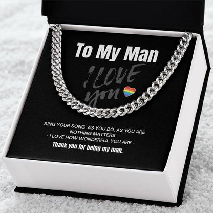 To My Man - Cuban Link Chain Necklace
